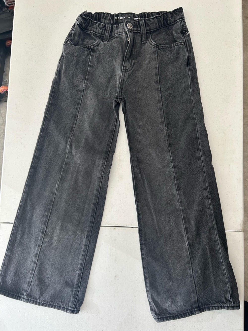 Old Navy Girls black wide leg jeans in a size 12